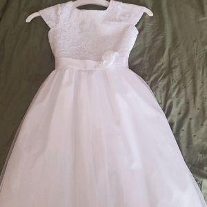 White dress with lace detail